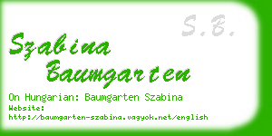 szabina baumgarten business card